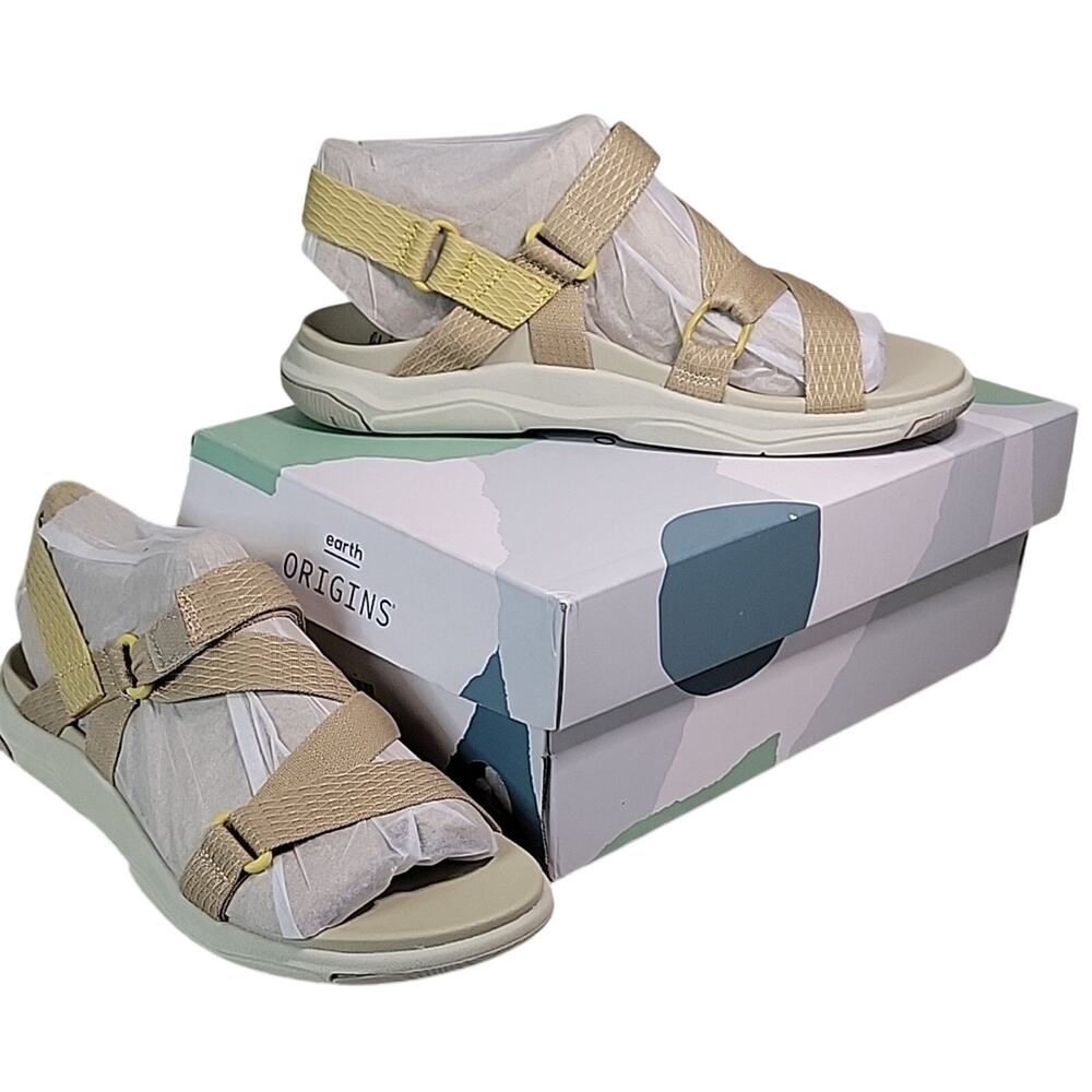 Earth Origins Veda Sandal Wheat Womens Size 7 New In Box
